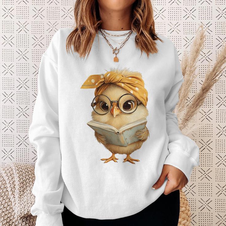 Cute Chick Reading Book Bandana Premium Tri-Blend Sweatshirt Gifts for Her Cute Chick Reading Book Bandana Premium Tri-Blend Sweatshirt Gifts for Her