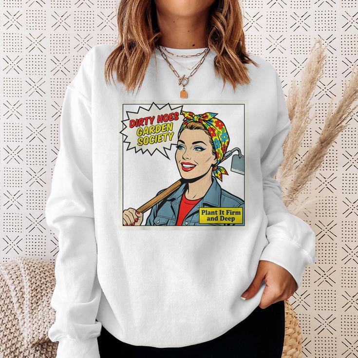 Dirty Hoes Garden Society Comic Book Style Women Sweatshirt Gifts for Her
