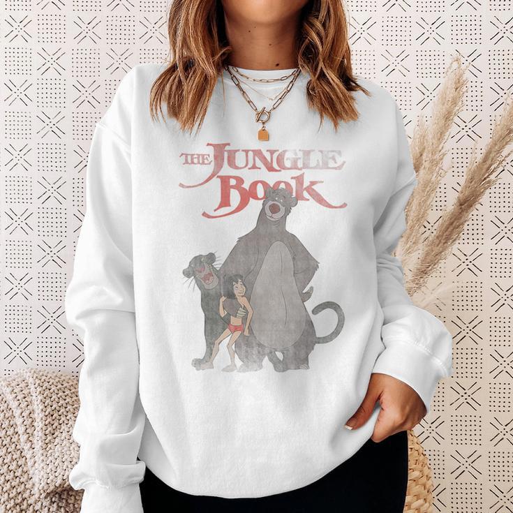 Disney The Jungle Book Group Distressed Poster Sweatshirt Gifts for Her