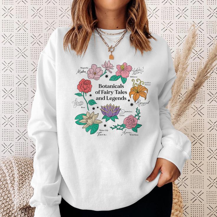 Disney Princess Botanicals Of Fairy Tales Floral Textbook Comfort Colors Crop Top Sweatshirt Gifts for Her