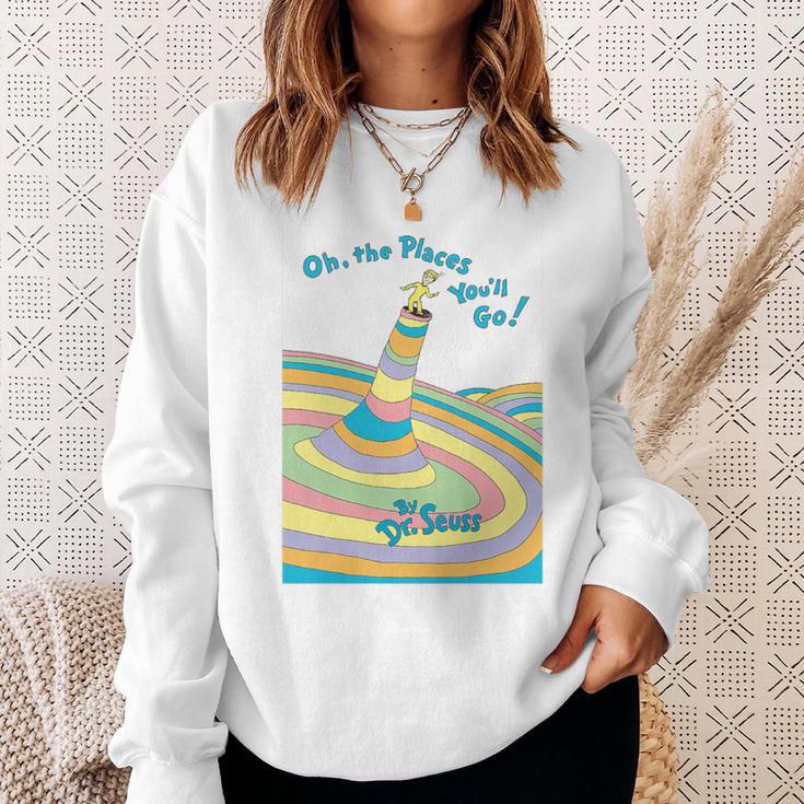 Dr Seuss Oh The Places You'Ll Go Book Cover Premium Tri-Blend Sweatshirt Gifts for Her Dr Seuss Oh The Places You'Ll Go Book Cover Premium Tri-Blend Sweatshirt Gifts for Her