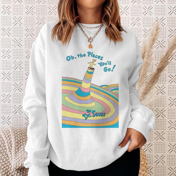 Dr Seuss Oh The Places You'Ll Go Book Cover Sweatshirt Gifts for Her Dr Seuss Oh The Places You'Ll Go Book Cover Sweatshirt Gifts for Her