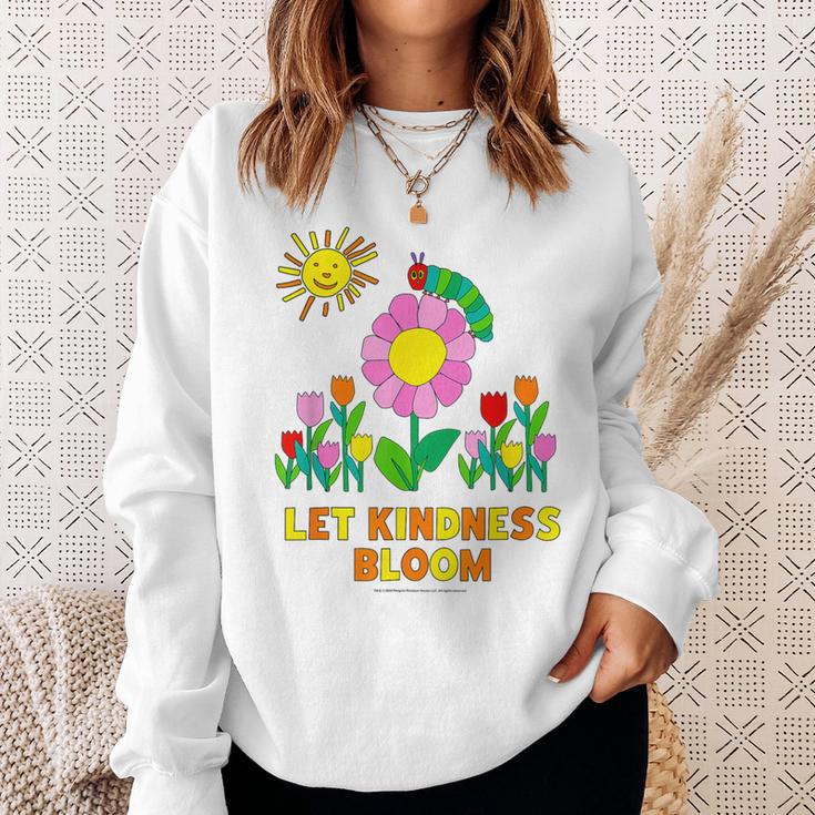 Eric Carle Let Kindness Bloom Flowers And Caterpillar Book Sweatshirt Gifts for Her