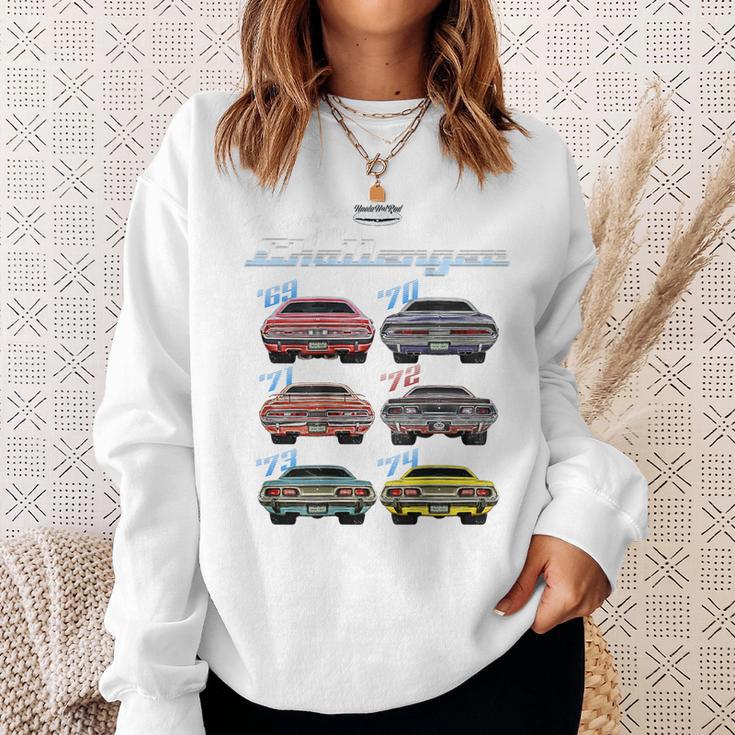 Evolution Of The Challenger、ホットロッド、マッスルカー、マグナム、RTe スウェットシャツ 彼女への贈り物