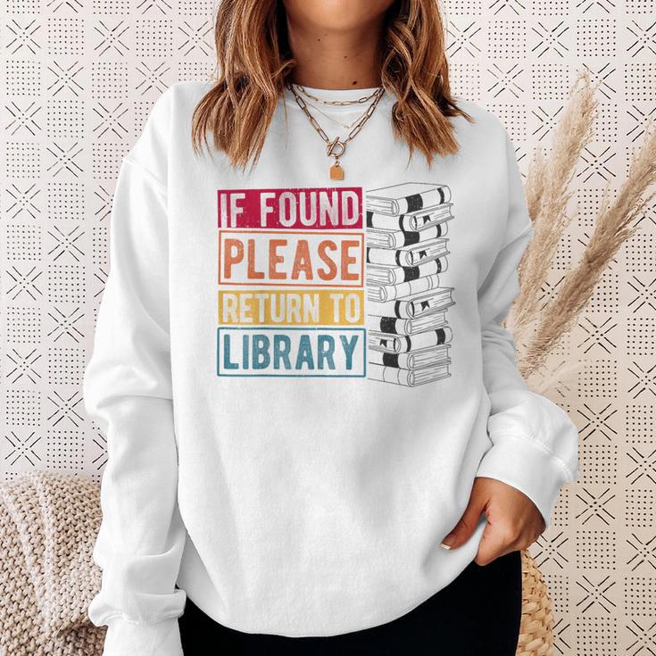 If Found Please Return To Library Retro Book Library Sweatshirt Gifts for Her If Found Please Return To Library Retro Book Library Sweatshirt Gifts for Her