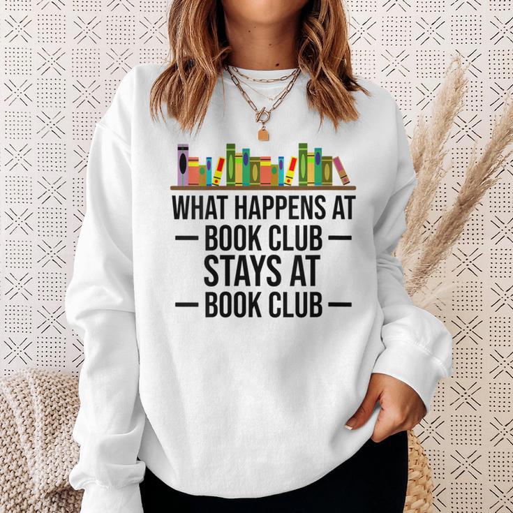 What Happens At Book Club Stay At Book Club Women Sweatshirt Gifts for Her