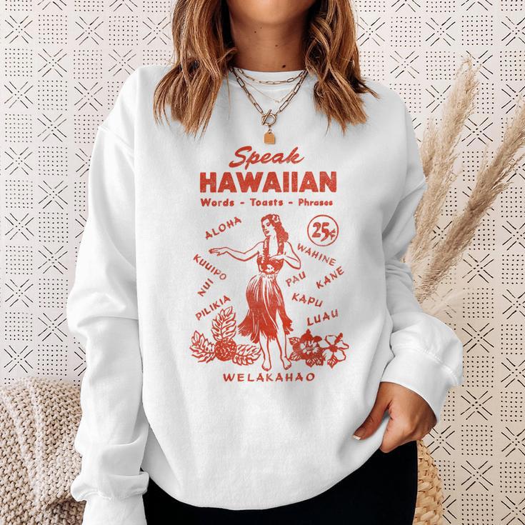 Hawaii Phrasebook 50s Tiki Style Sweatshirt Gifts for Her