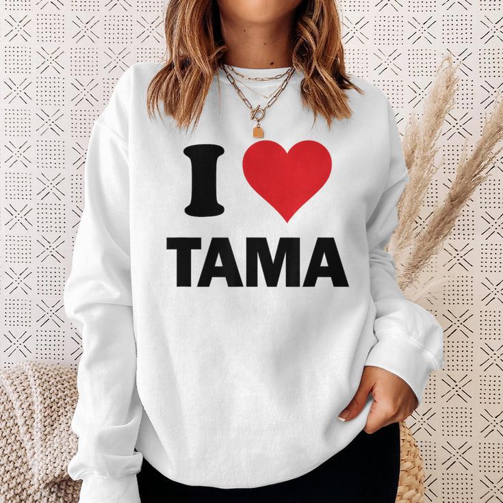 I Heart Tama Japan Love 日本土産 スウェットシャツ 彼女への贈り物