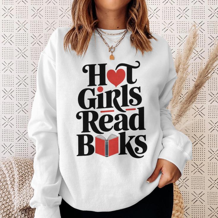 Hot Girls Read Books For Book Lovers Premium Tri-Blend Sweatshirt Gifts for Her