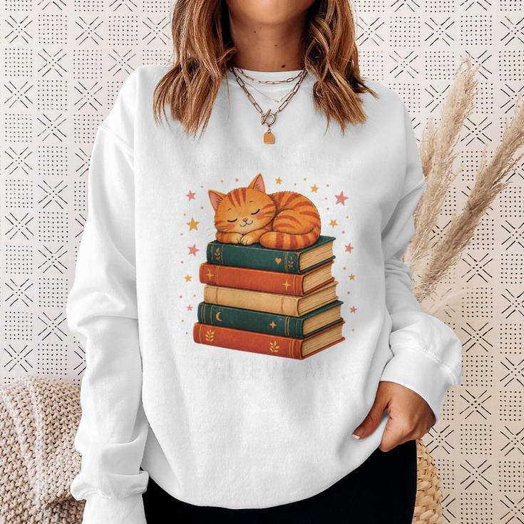 I'm A Book Character Believe Me Cat Reader Bookworm Sweatshirt Gifts for Her