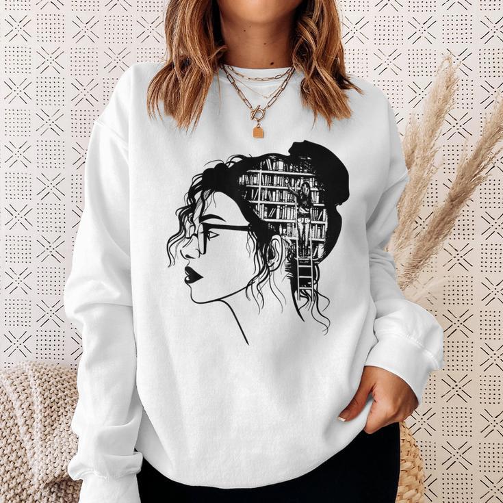 Just A Girl Who Loves Books Lady Library Women Sweatshirt Gifts for Her Just A Girl Who Loves Books Lady Library Women Sweatshirt Gifts for Her