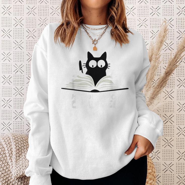 Just One More Chapter Cat Love Cat Book Sweatshirt Gifts for Her