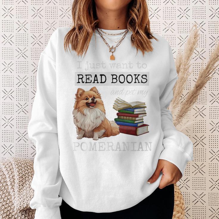 I Just Want To Read Books And Pet My Pomeranian Dog Premium Sweatshirt Gifts for Her I Just Want To Read Books And Pet My Pomeranian Dog Premium Sweatshirt Gifts for Her