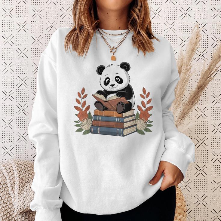 Kawaii Panda Book Lover Reading Books Panda Librarian Sweatshirt Gifts for Her Kawaii Panda Book Lover Reading Books Panda Librarian Sweatshirt Gifts for Her