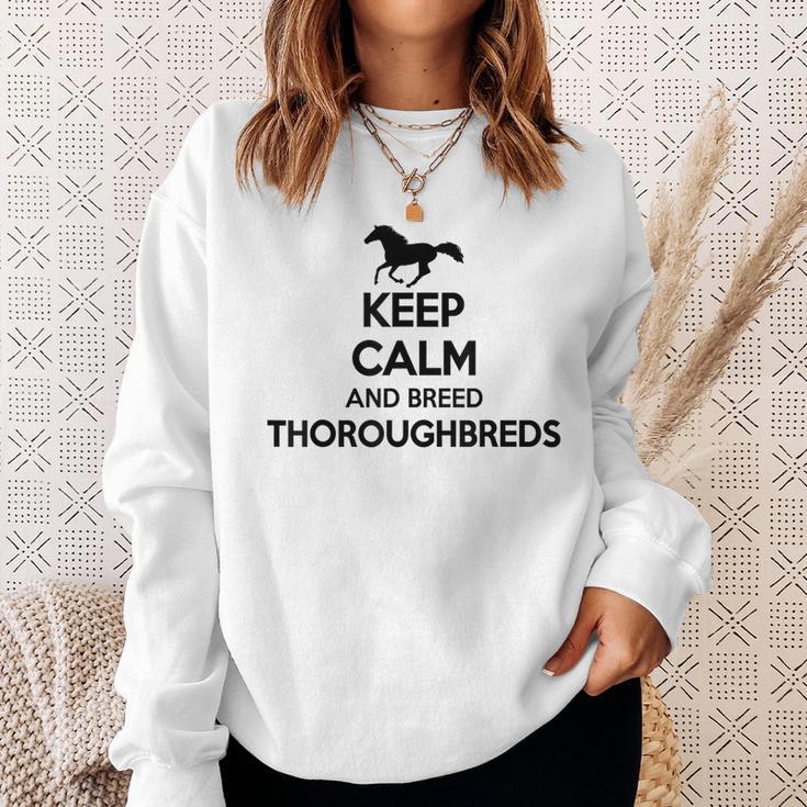 Keep Calm And Breed ファーマーブリーダー 馬サラブレッド スウェットシャツ 彼女への贈り物