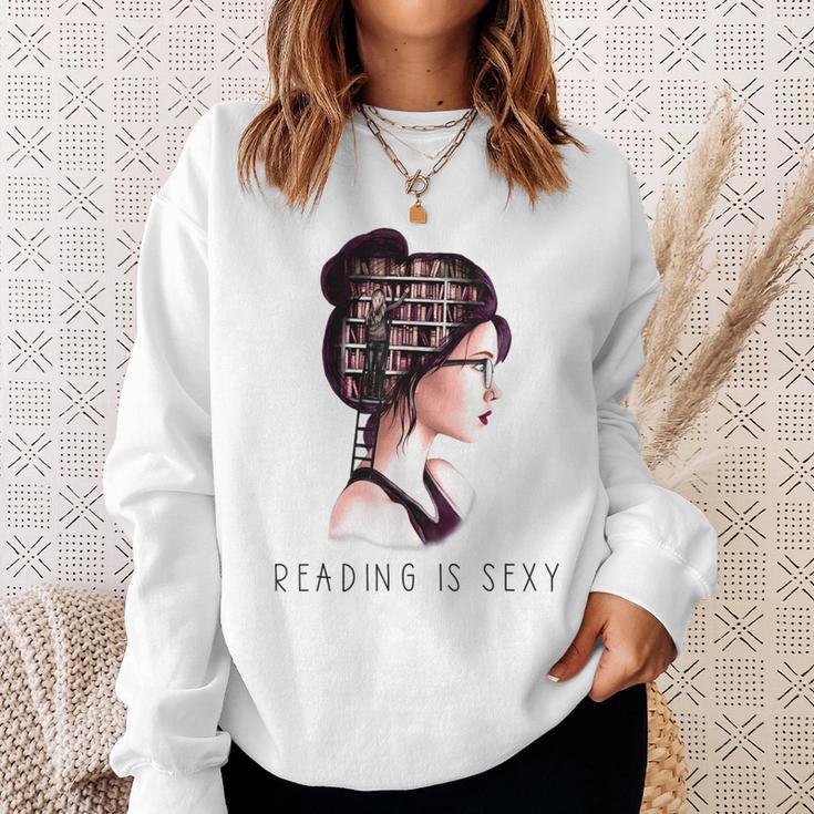 Lesen Is Sexy Goth Girl Books Sweatshirt Gifts for Her