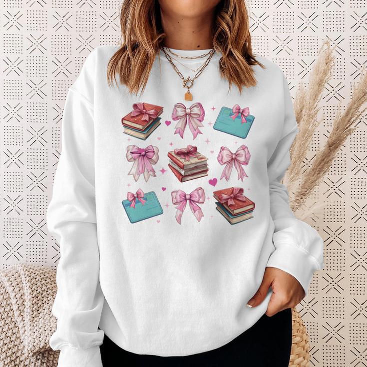 Librarian Library Books Girl Coquette Bow Pink Mom Sweatshirt Gifts for Her Librarian Library Books Girl Coquette Bow Pink Mom Sweatshirt Gifts for Her
