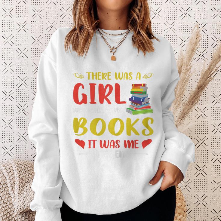 Library Book Lover Once Upon a Time a Girl Loved Books Sweatshirt Gifts for Her
