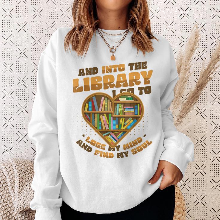 Library Lover Reading Books Librarian Sweatshirt Gifts for Her
