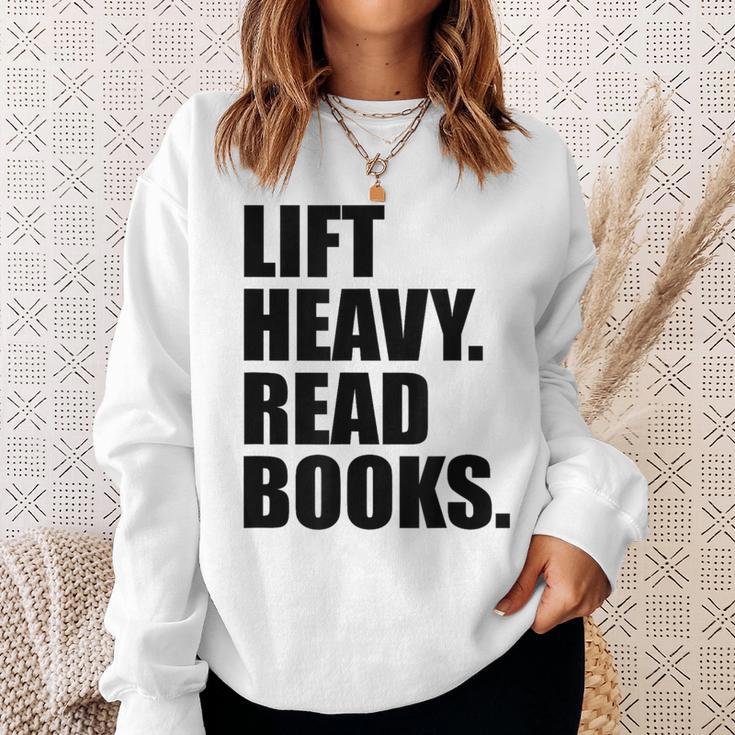 Lift Heavy Read Books Gym Apparel Weightlifters And Readers Sweatshirt Gifts for Her