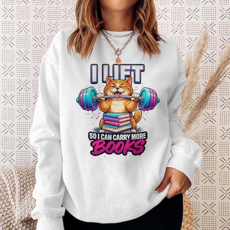 I Lift So I Can Carry More Books Bookish Fitness Humor Premium Tri-Blend Sweatshirt Gifts for Her I Lift So I Can Carry More Books Bookish Fitness Humor Premium Tri-Blend Sweatshirt Gifts for Her