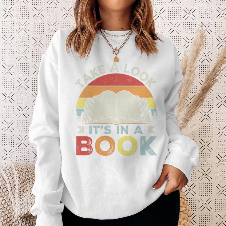 Take A Look It's In A Book Retro Reading Premium Tri-Blend Sweatshirt Gifts for Her Take A Look It's In A Book Retro Reading Premium Tri-Blend Sweatshirt Gifts for Her