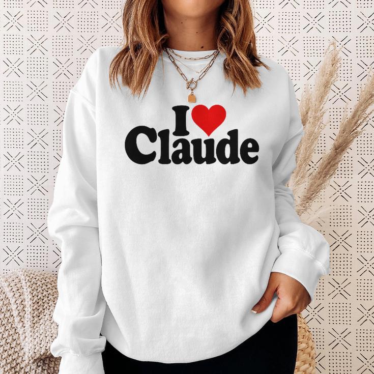 I Love Heart Claude Namee On A スウェットシャツ 彼女への贈り物