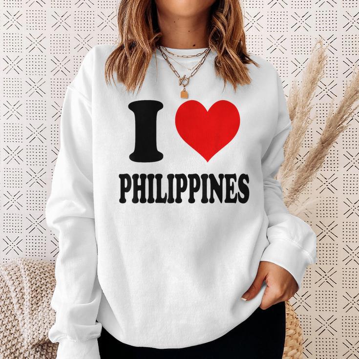 I Love Philippines フィリピン スウェットシャツ 彼女への贈り物
