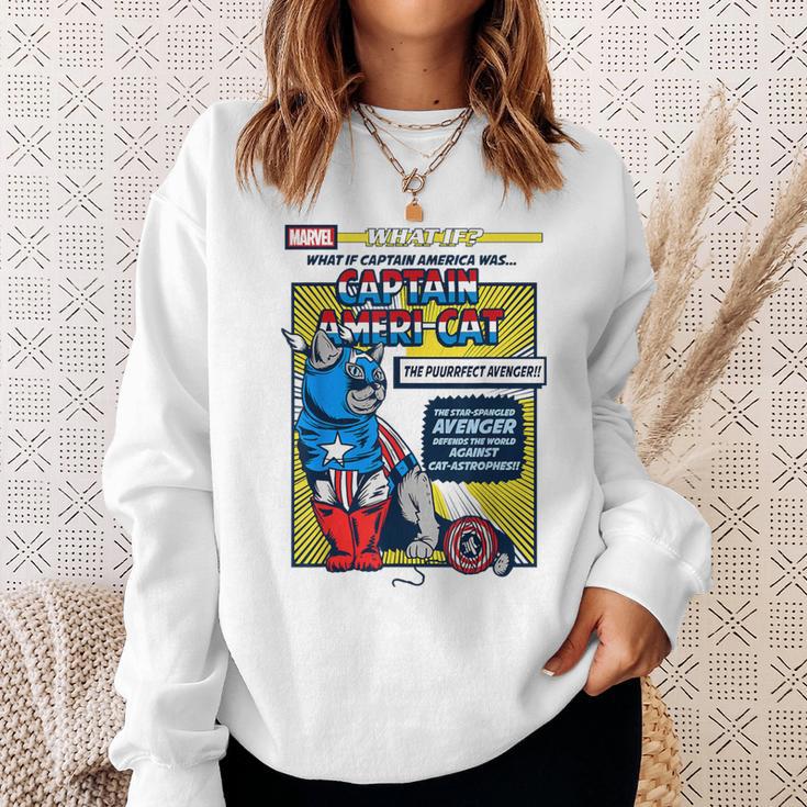 Marvel What If Captain Ameri-Cat Comic Book Cover Sweatshirt Gifts for Her Marvel What If Captain Ameri-Cat Comic Book Cover Sweatshirt Gifts for Her
