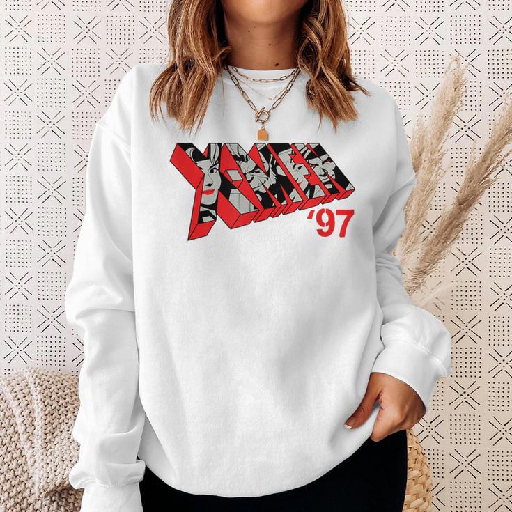 Marvel X-Men '97 & Bold Comic Book Logo Fill Sweatshirt Gifts for Her