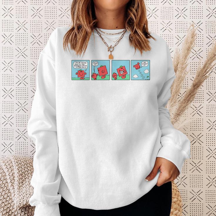 Mr Men Mr Strong Mr Small Retro Comic Book Premium Tri-Blend Sweatshirt Gifts for Her