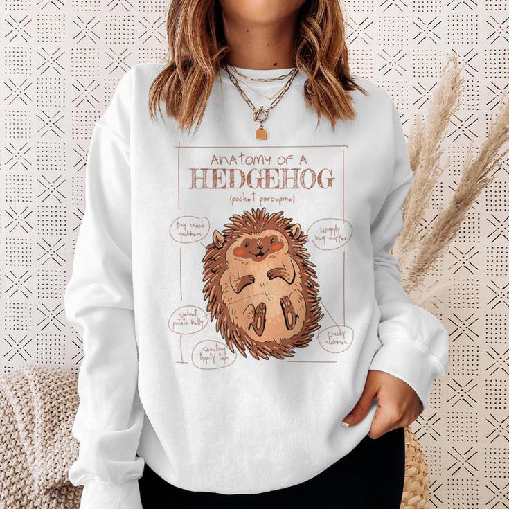 Natural Science Textbook Anatomy Hedgehog Sweatshirt Gifts for Her