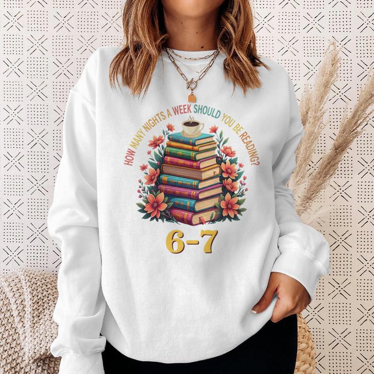 How Many Nights Reading Meme 6 7 Cozy Book Lover Sweatshirt Gifts for Her