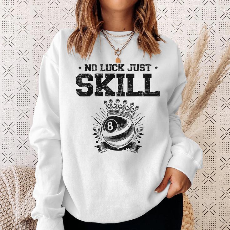 No Luck Justkill ビリヤードキュー プールスヌーカー スウェットシャツ 彼女への贈り物