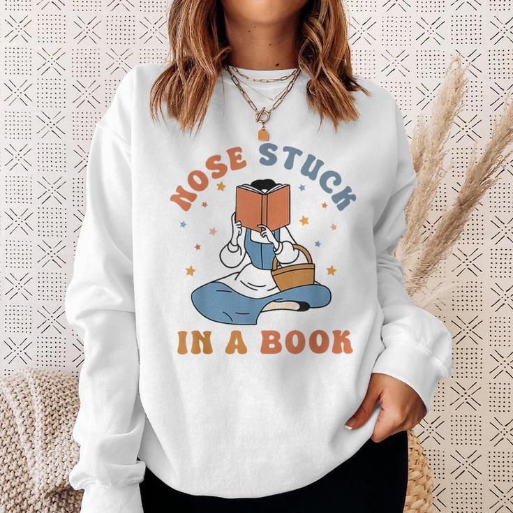 Nose Stuck In A Book Book Lover Sweatshirt Gifts for Her Nose Stuck In A Book Book Lover Sweatshirt Gifts for Her