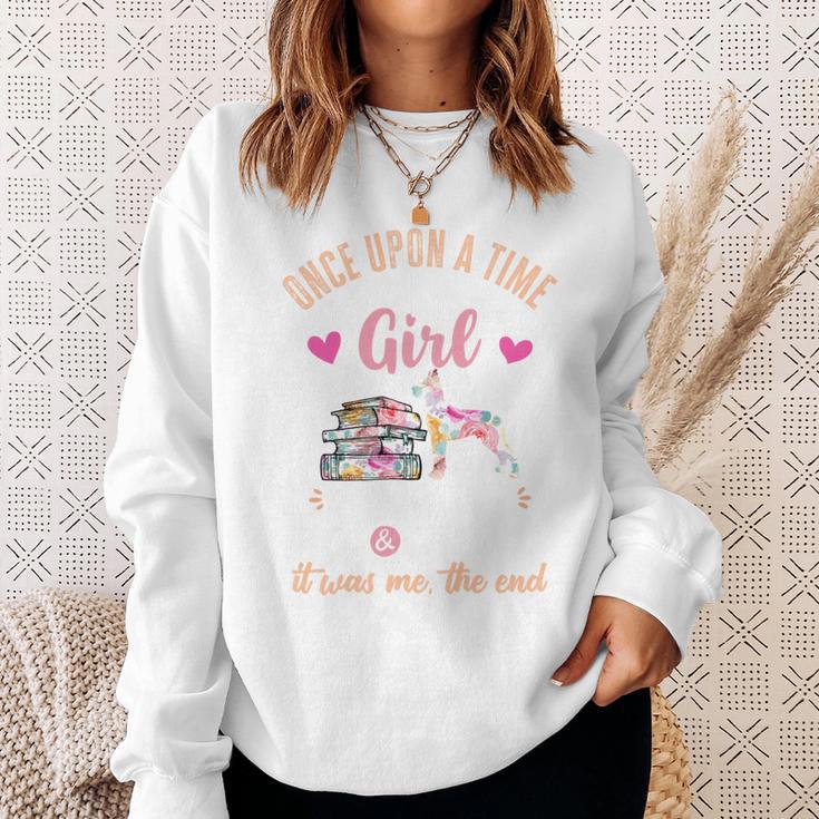 Once Upon a Girl Who Loved Great Danes & Books Sweatshirt Gifts for Her Once Upon a Girl Who Loved Great Danes & Books Sweatshirt Gifts for Her