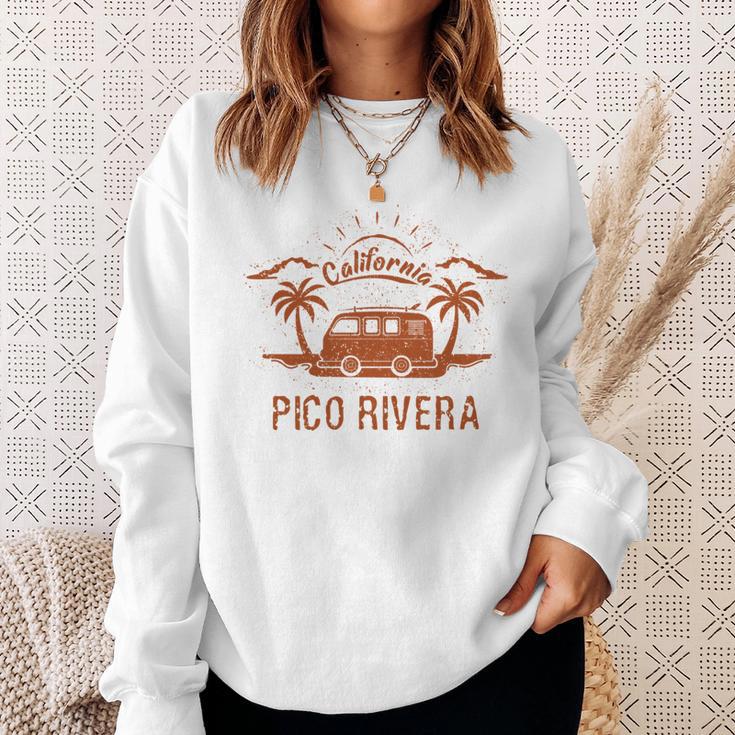 Pico Rivera Ca カリフォルニア レトロ ビンテージ サーフィン ビーチ 長袖tシャツ スウェットシャツ 彼女への贈り物