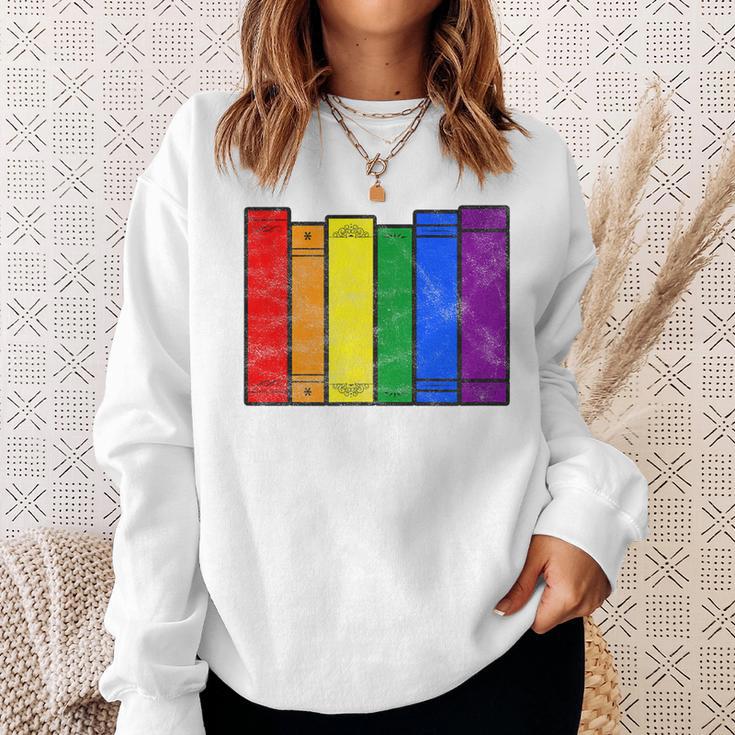 Pride Flag Books Bookish Rainbow Queer Reader Gay Writer Sweatshirt Gifts for Her Pride Flag Books Bookish Rainbow Queer Reader Gay Writer Sweatshirt Gifts for Her