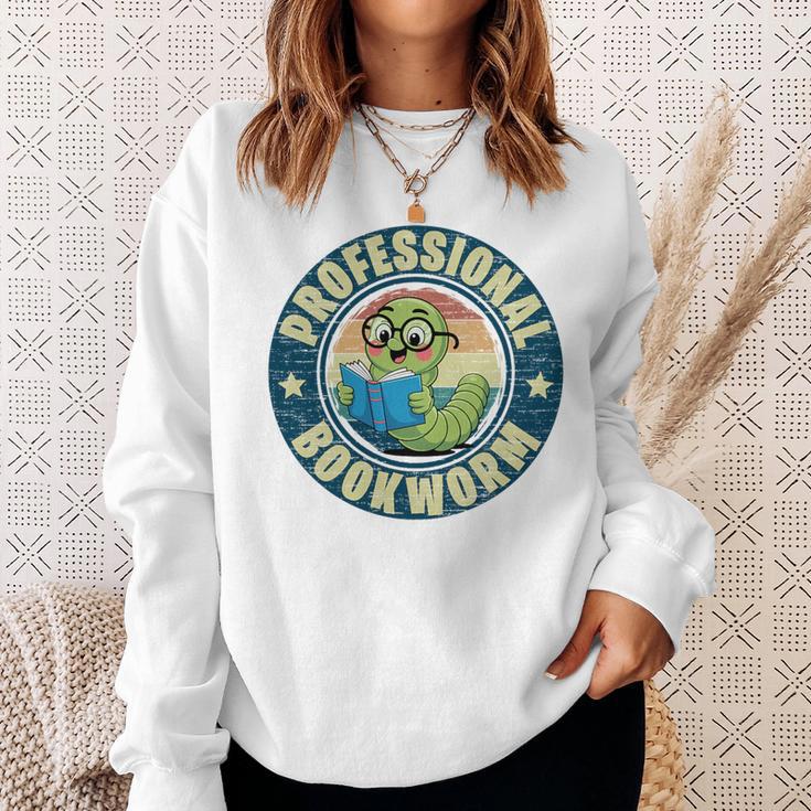 Professional Bookworm Bookish Book Nerd For Women Men Premium Tri-Blend Sweatshirt Gifts for Her