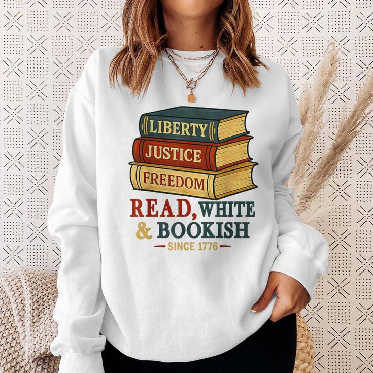 Read & Bookish Since 1776 Books Patriot 4th Of July Sweatshirt Gifts for Her