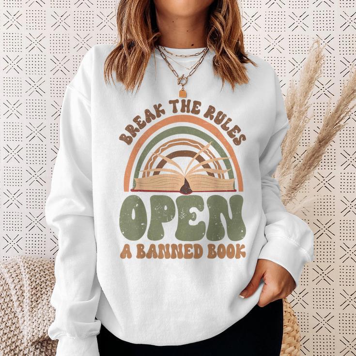 Read Banned Books Break The Rules Banned Books Sweatshirt Gifts for Her