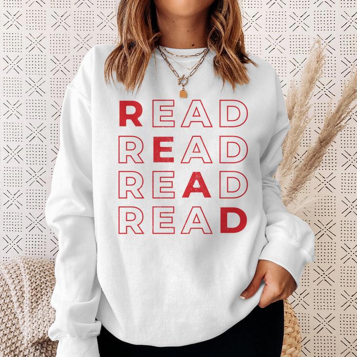 Read Books Library Bookworm Librarian Book Lover Sweatshirt Gifts for Her
