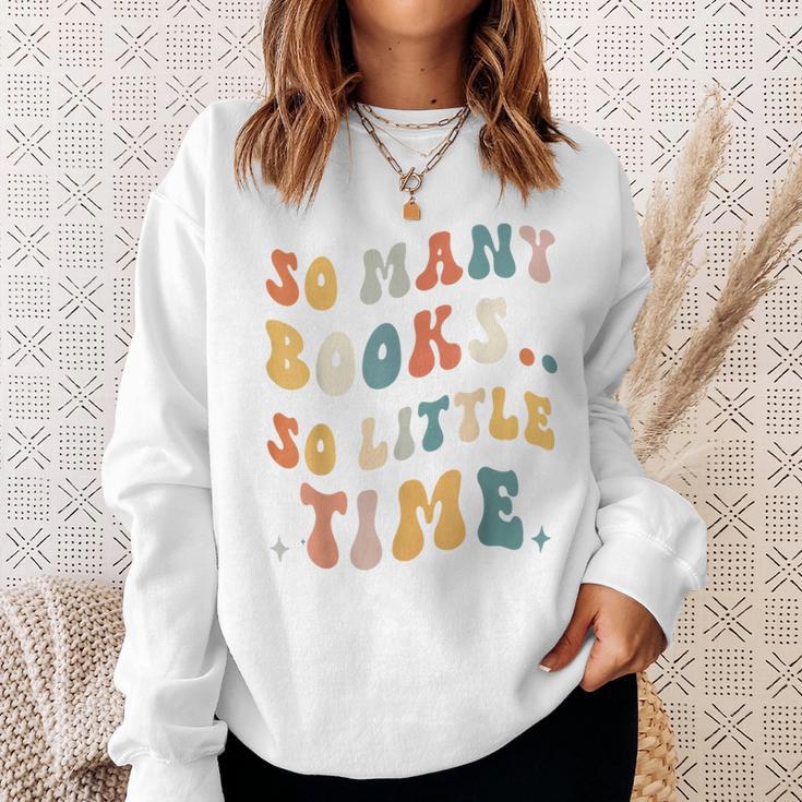 Reader-TShirt So Many Books Little Time Nerd Bookaholic Sweatshirt Gifts for Her Reader-TShirt So Many Books Little Time Nerd Bookaholic Sweatshirt Gifts for Her
