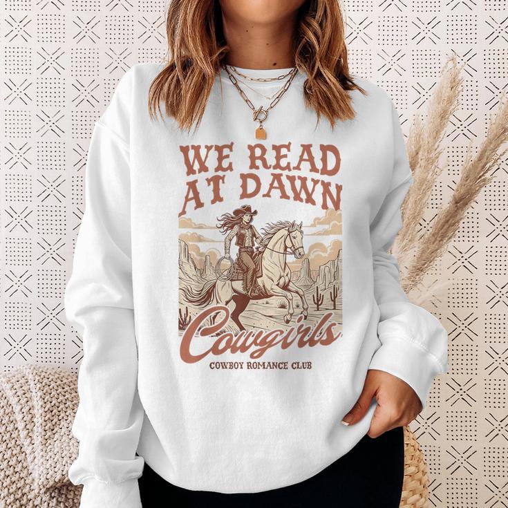Reading Book Club Western Life We Read At Dawn Cowgirls Sweatshirt Gifts for Her