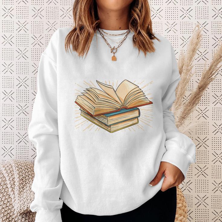 Reading Books Reader Nerd Librarian Teacher Literature Women Premium Tri-Blend Sweatshirt Gifts for Her