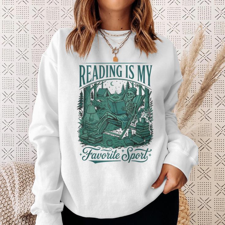Reading Is My Favorite Sport Book Lover Bookworm Sweatshirt Gifts for Her