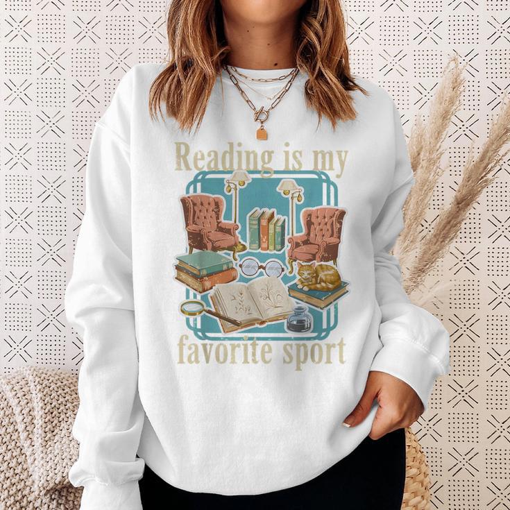 Reading Is My Favorite Sport Vintage Book Lover Cozy Reading Sweatshirt Gifts for Her Reading Is My Favorite Sport Vintage Book Lover Cozy Reading Sweatshirt Gifts for Her