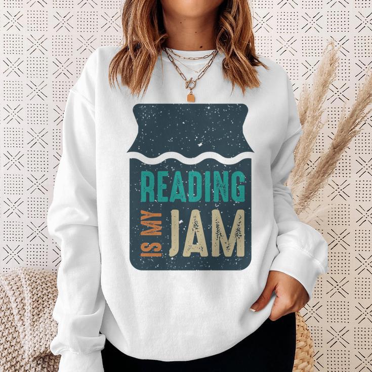Reading Is My Jam Book Lover And Reading Teacher Sweatshirt Gifts for Her