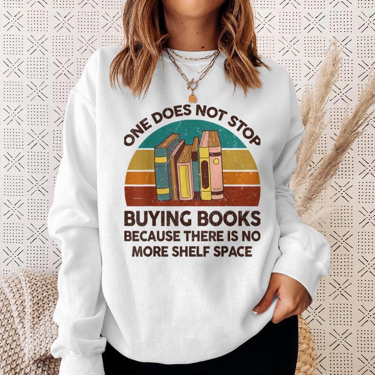 Reading-Shirt One Does Not Stop Buying Books Bookworm Sweatshirt Gifts for Her Reading-Shirt One Does Not Stop Buying Books Bookworm Sweatshirt Gifts for Her