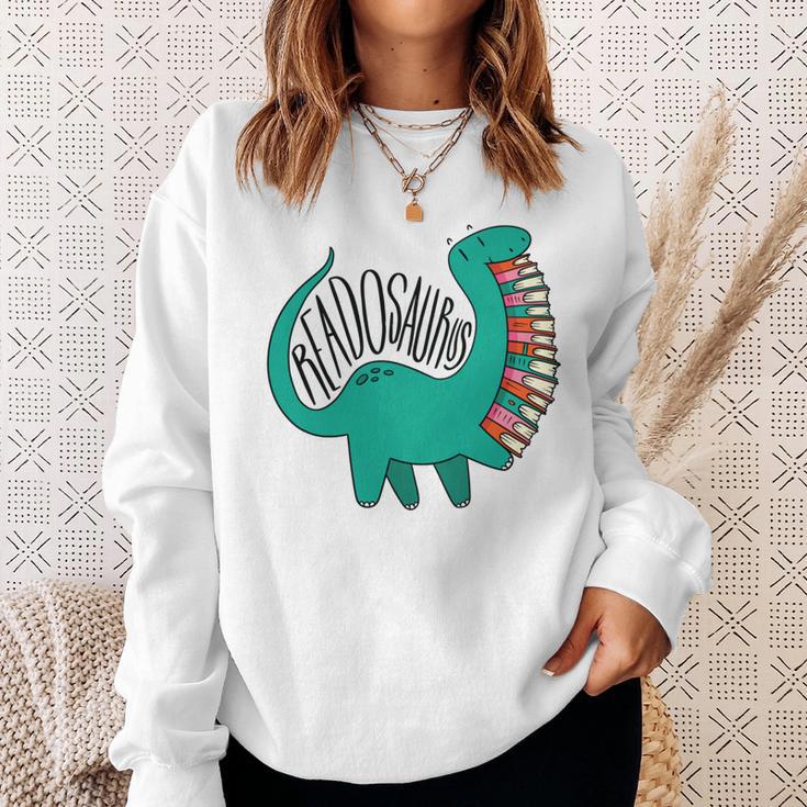 Readosaurus Cute Dinosaur Reading Books Reading Sweatshirt Gifts for Her